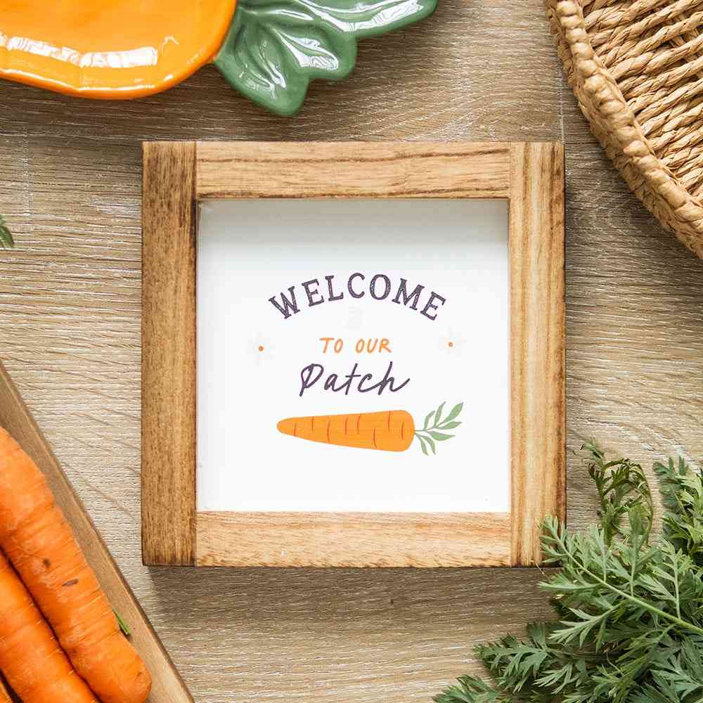 Something Different - Welcome to Our Patch Wooden Afbeelding met lijst - Multicolours